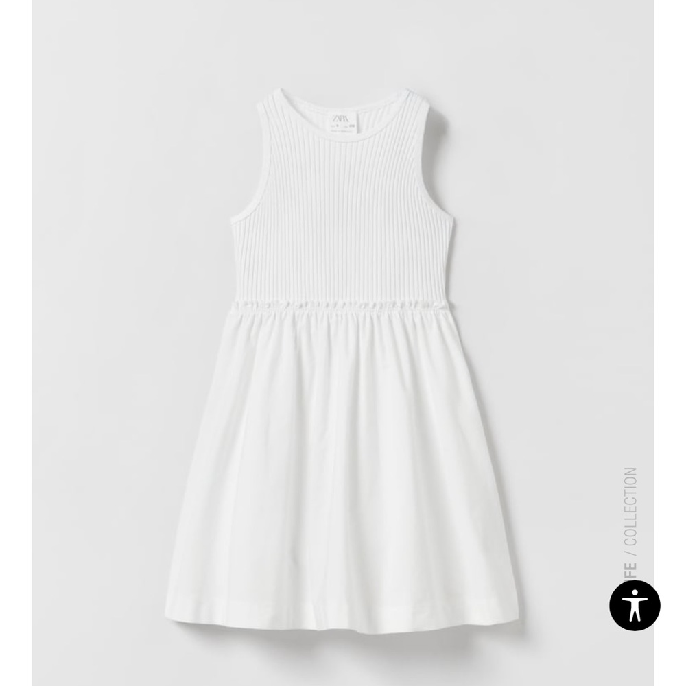 Combination poplin cutout dress